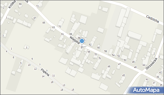 Dolna, Wiejska, 57, mapa Dolna