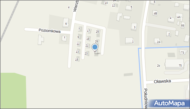 Domasław, Wierzbowa, 35, mapa Domasław