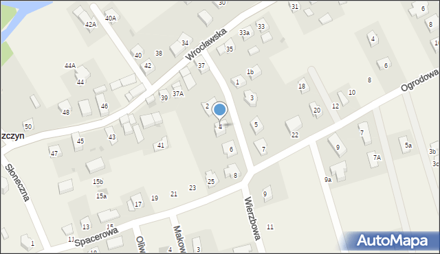 Domaszczyn, Wierzbowa, 4, mapa Domaszczyn