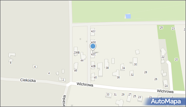 Domaszowice, Wichrowa, 42F, mapa Domaszowice