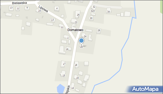 Domatowo, Wiejska, 22, mapa Domatowo