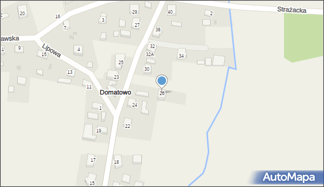 Domatowo, Wiejska, 26, mapa Domatowo