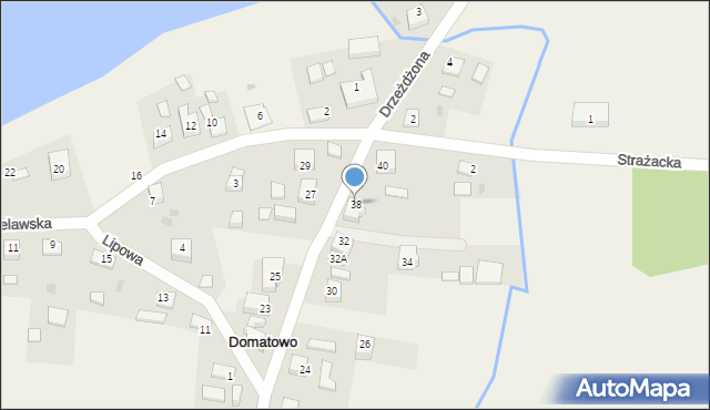 Domatowo, Wiejska, 38, mapa Domatowo