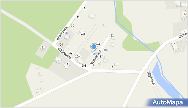 Dominikowo, Wiśniowa, 18, mapa Dominikowo