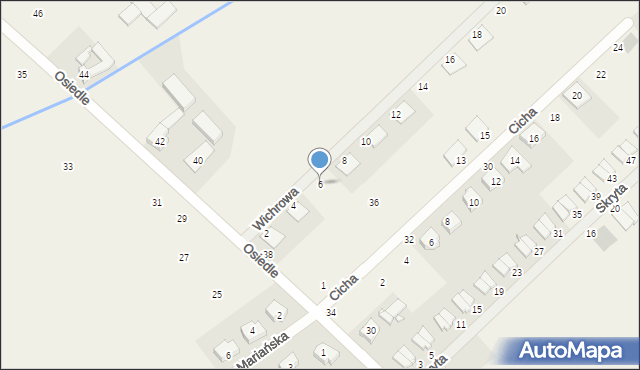 Dopiewiec, Wichrowa, 6, mapa Dopiewiec