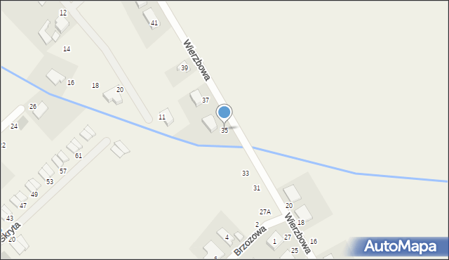 Dopiewiec, Wierzbowa, 35, mapa Dopiewiec