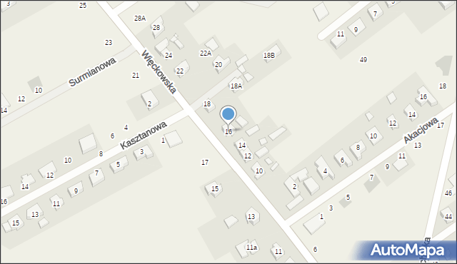 Dopiewo, Więckowska, 16, mapa Dopiewo