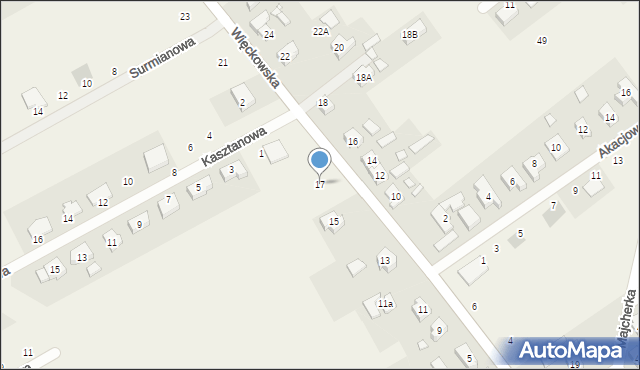 Dopiewo, Więckowska, 17, mapa Dopiewo