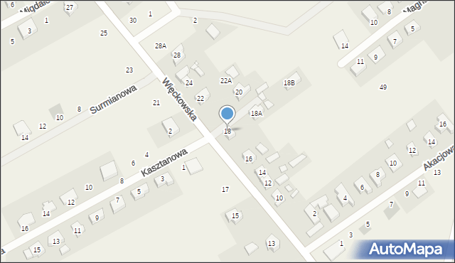 Dopiewo, Więckowska, 18, mapa Dopiewo