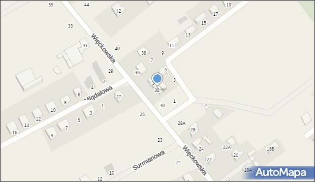 Dopiewo, Więckowska, 32, mapa Dopiewo