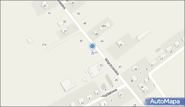 Dopiewo, Więckowska, 33, mapa Dopiewo