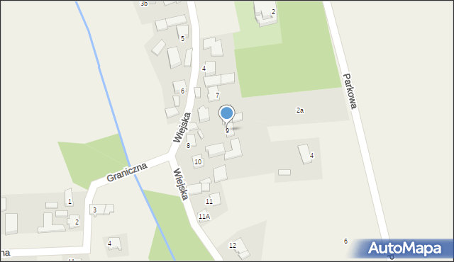 Draliny, Wiejska, 9, mapa Draliny