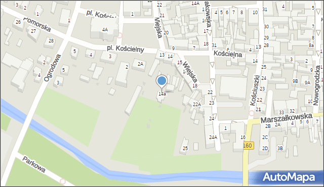 Drezdenko, Wiejska, 14a, mapa Drezdenko