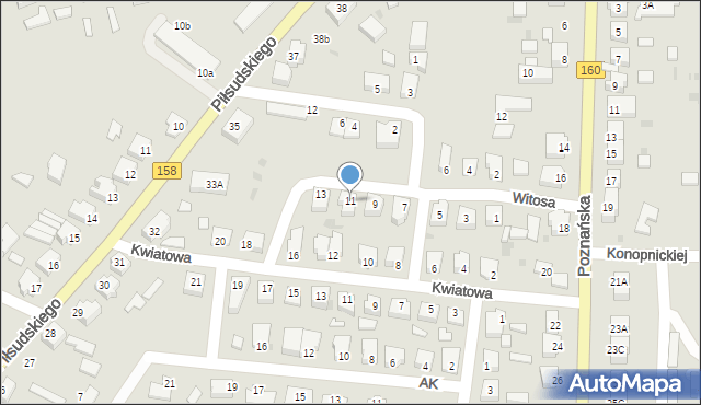 Drezdenko, Witosa Wincentego, 11, mapa Drezdenko