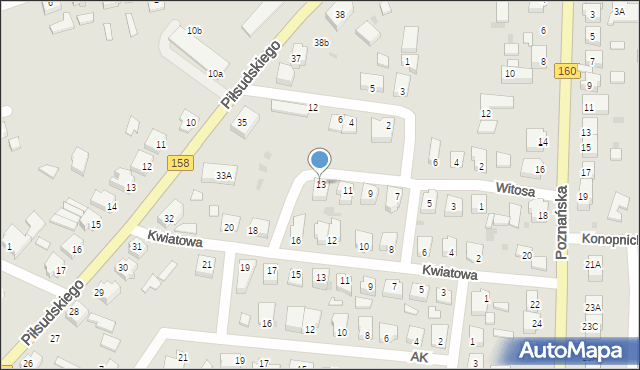 Drezdenko, Witosa Wincentego, 13, mapa Drezdenko