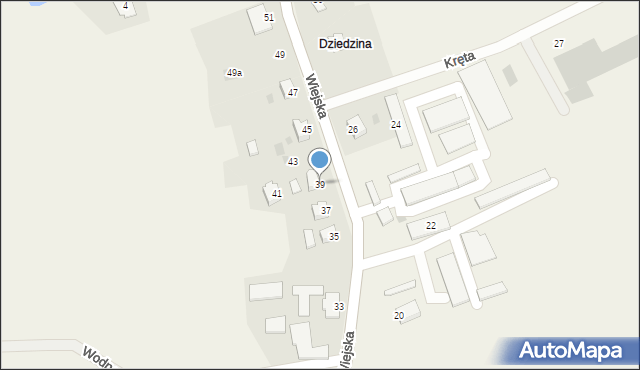 Drogomyśl, Wiejska, 39, mapa Drogomyśl