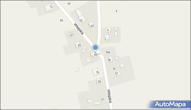 Drogomyśl, Wiejska, 63, mapa Drogomyśl