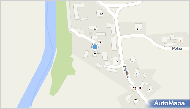 Drogomyśl, Wiejska, 77, mapa Drogomyśl