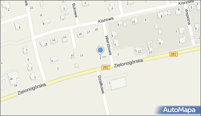 Droszków, Wierzbowa, 1, mapa Droszków