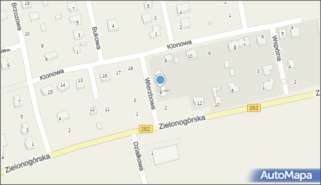 Droszków, Wierzbowa, 4, mapa Droszków