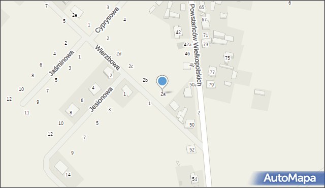 Drużyna, Wierzbowa, 2a, mapa Drużyna