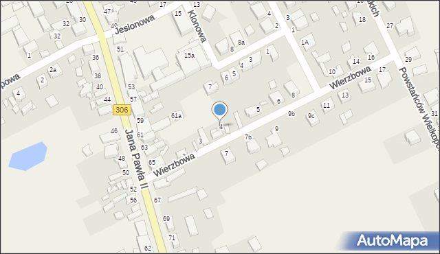 Duszniki, Wierzbowa, 4, mapa Duszniki