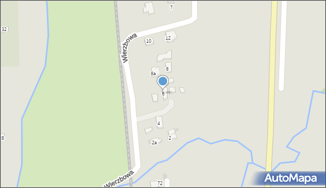 Dynów, Wierzbowa, 6, mapa Dynów