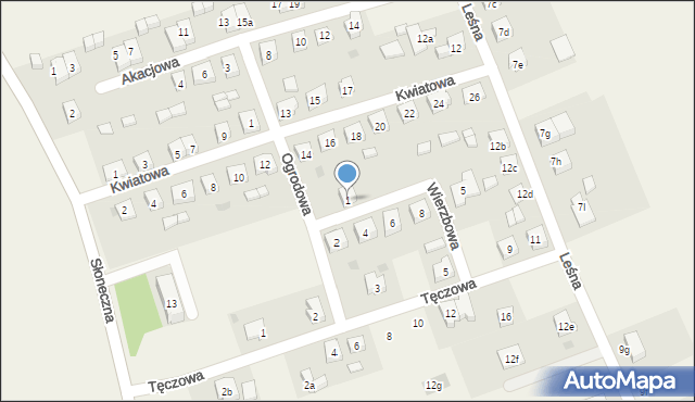 Dziadowa Kłoda, Wierzbowa, 1, mapa Dziadowa Kłoda