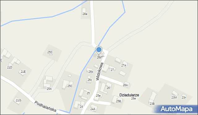 Dzianisz, Widokowa, 11, mapa Dzianisz