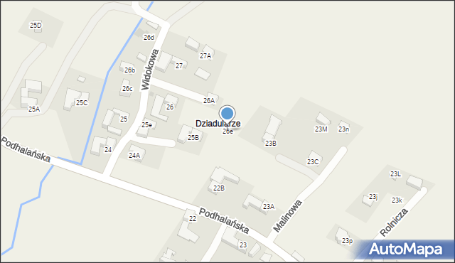 Dzianisz, Widokowa, 12, mapa Dzianisz