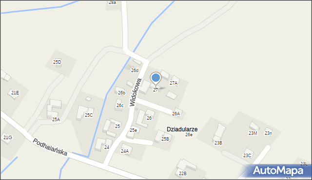 Dzianisz, Widokowa, 20, mapa Dzianisz