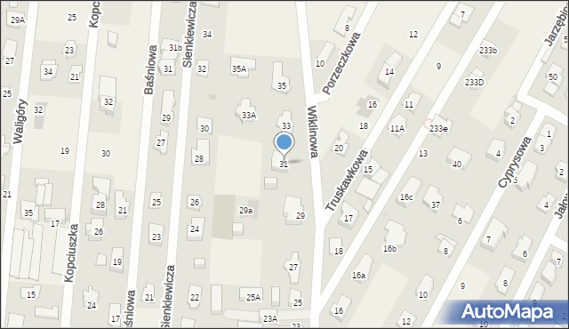 Dziekanów Leśny, Wiklinowa, 31, mapa Dziekanów Leśny