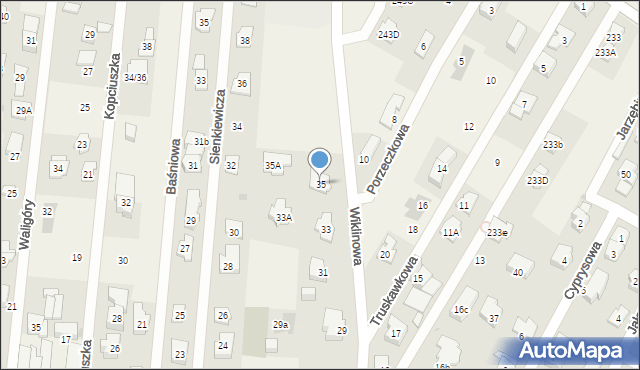 Dziekanów Leśny, Wiklinowa, 35, mapa Dziekanów Leśny