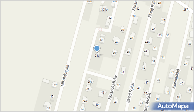 Dziekanów Polski, Witosa Wincentego, 28a, mapa Dziekanów Polski