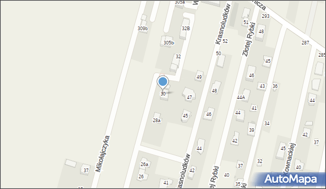 Dziekanów Polski, Witosa Wincentego, 30, mapa Dziekanów Polski