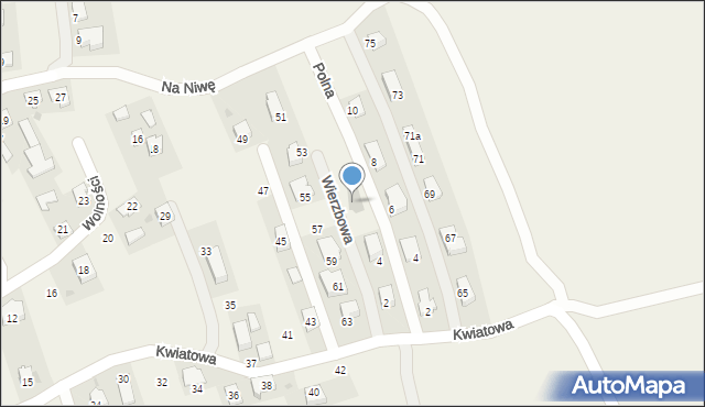 Dziekanowice, Wierzbowa, 6, mapa Dziekanowice