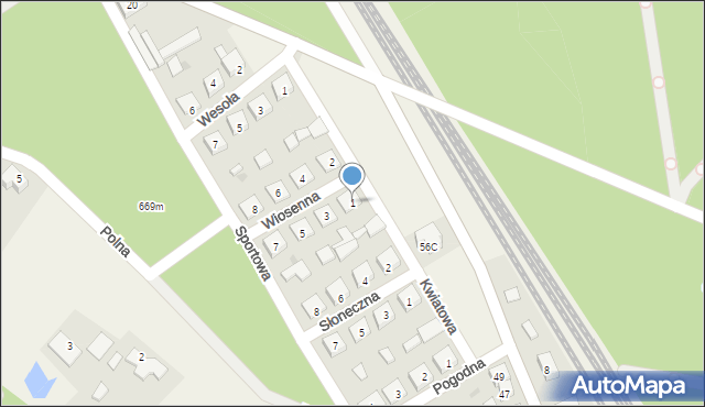 Dziembówko, Wiosenna, 1, mapa Dziembówko