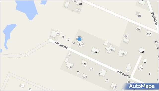 Dzierżążno, Wiosenna, 26, mapa Dzierżążno
