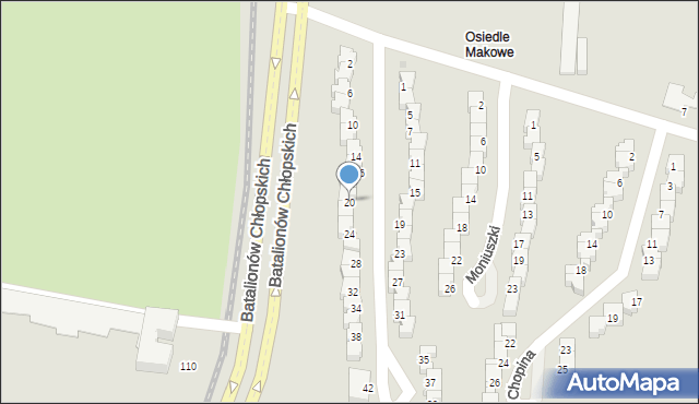 Dzierżoniów, Wieniawskiego Henryka, 20, mapa Dzierżoniów