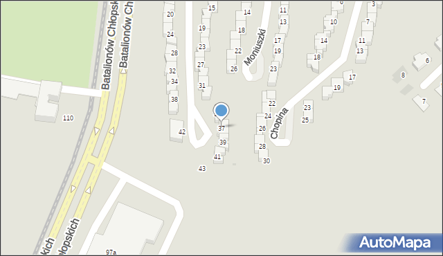 Dzierżoniów, Wieniawskiego Henryka, 37, mapa Dzierżoniów