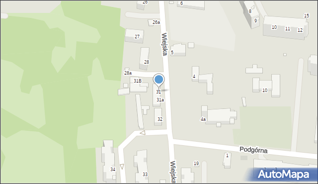 Elbląg, Wiejska, 31, mapa Elbląga