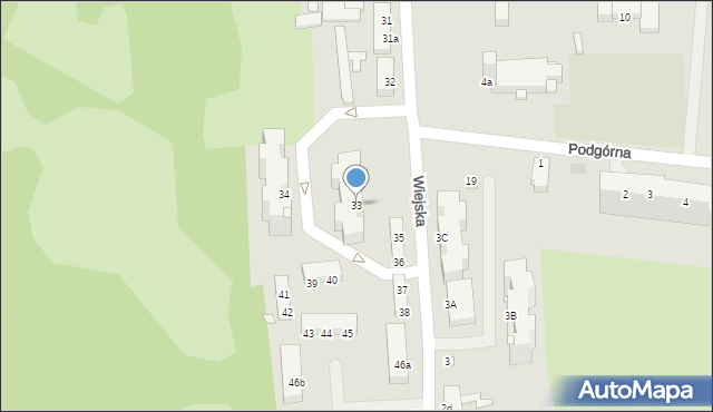 Elbląg, Wiejska, 33, mapa Elbląga