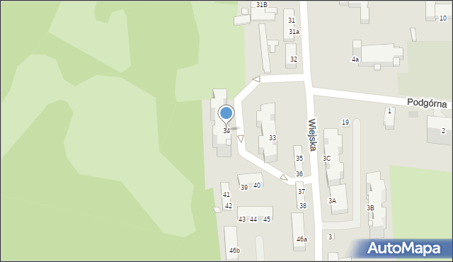 Elbląg, Wiejska, 34, mapa Elbląga