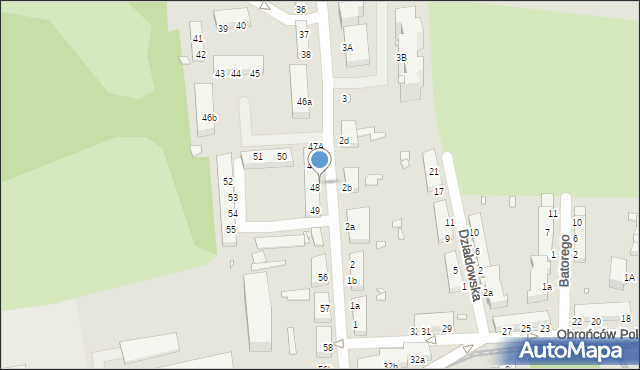 Elbląg, Wiejska, 49a, mapa Elbląga