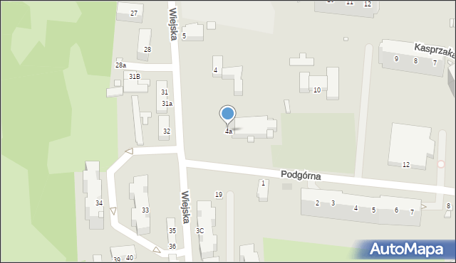 Elbląg, Wiejska, 4a, mapa Elbląga