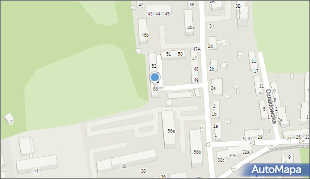 Elbląg, Wiejska, 55, mapa Elbląga