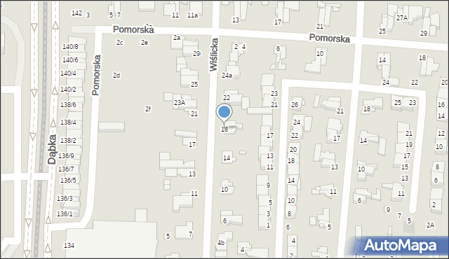 Elbląg, Wiślicka, 18, mapa Elbląga
