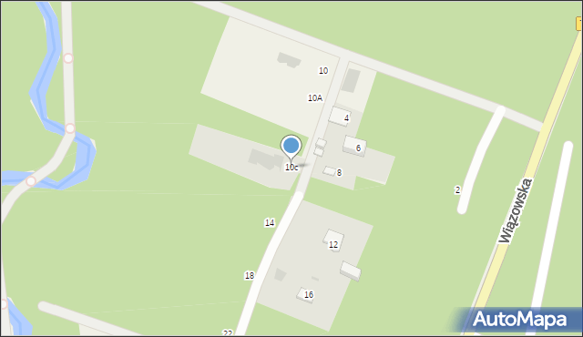 Emów, Wiązowska, 10c, mapa Emów