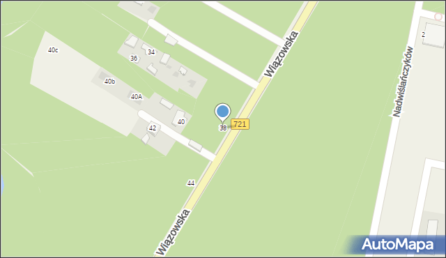 Emów, Wiązowska, 38, mapa Emów