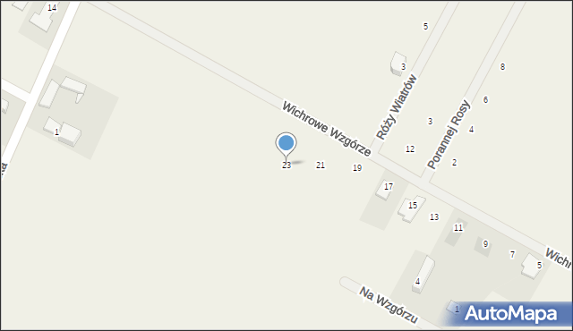 Falenty Nowe, Wichrowe Wzgórze, 23, mapa Falenty Nowe